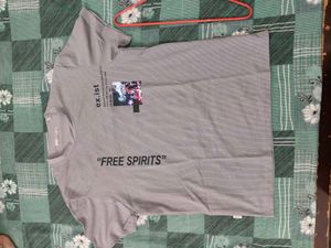 Men lavender Round Neck T-shirt
