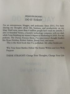 DO IT TODAY :- darius foroux