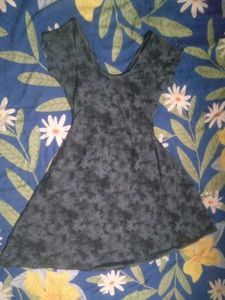 Casual Grey Tie-Dye Dress