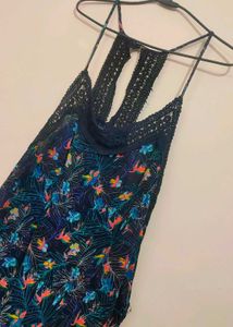 Multi Boho Floral Mini Jumpsuit 42 Bust
