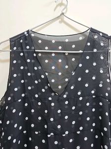 Polka dot sheer top