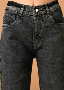 Washed Black straight fit Jeans