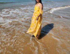 Yellow Floral Maxi Dress