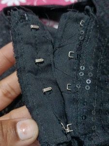 Sparkling Black Sequin Blouse
