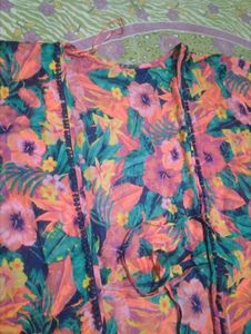 Vibrant Floral Print Kimono kaftan