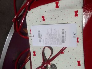 savana Charming Red &amp; White Bow Pattern Handbag