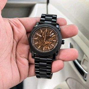 Fossil Automatic Skeleton Watch BLACK FOR MEN