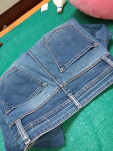 High Waisted Blue Denim Jeans
