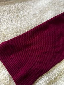 Ribbed Turtleneck Midi Bodycon Dress