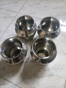 Steel mondha Vessel/ Chamboo Water Pot Small