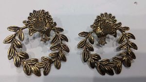 Peacock Design Stud Earrings