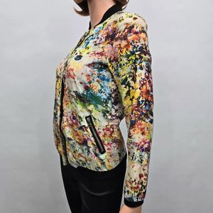 Zara Vibrant Floral Bomber Jacket