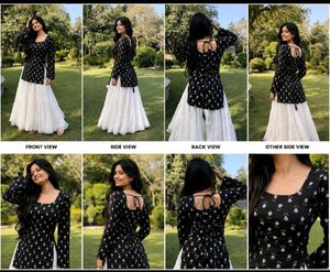 Black Printed Kurta