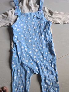 Baby Girl Overalls Set