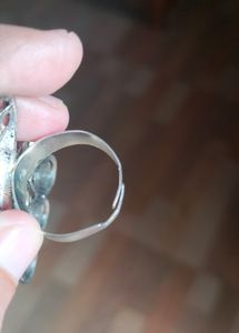 Oxidised german silver peacock 🦚 adjustable  ring