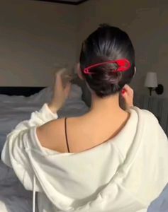 Red Safety Pin Hair Clip