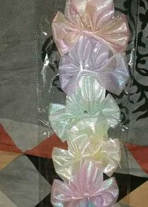 Sparkling Hair Bow Clips Set