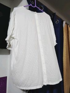 Elegant White Babydoll Top