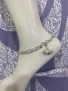 Sparkling Silver Anklet