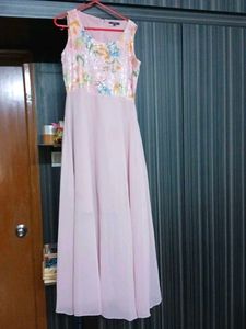 Elegant Sequined Floral Gown length 52