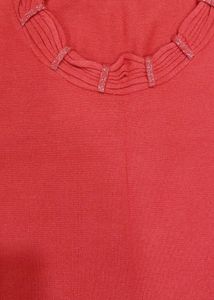 Red Ruffle Neck Sweater