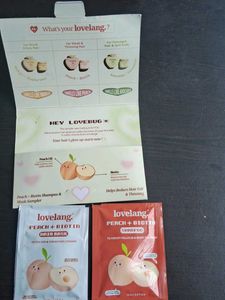Lovelang. Peach + Biotin Shampoo &amp; Mask Sampler