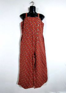 Brown Printed Jumpsuit (Women's)