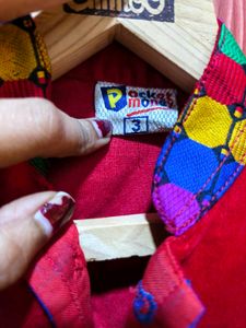 Red Festive Nehru Jacket