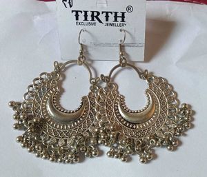 Boho Silver Oxidized Necklace &amp; Earring Set