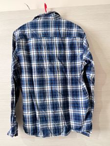 Blue Check Shirt Men