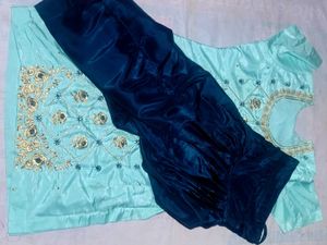 Sky Blue Embroidered Kurti with Matching Pant | El