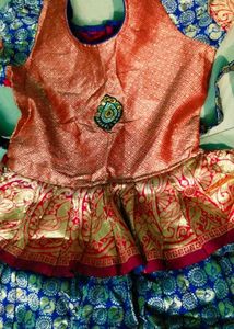Traditional Silk pattu frock