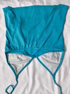 Teal Halter Neck Tank Top