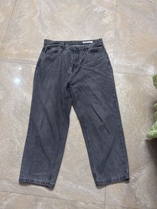 Stylish Grey Wash Mom Fit Jeans