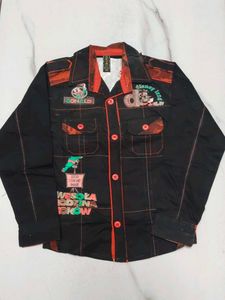 Boys Black Disney Printed Shirt