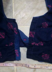 Elegant Blue Printed Blouse