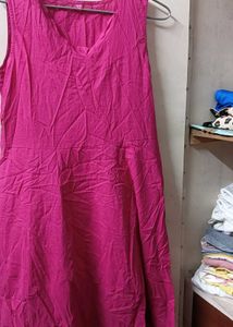 Vibrant Pink Sleeveless Dress