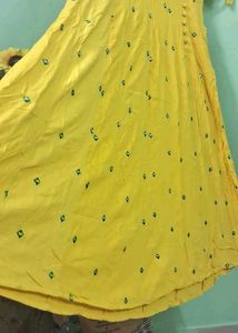 Vibrant Yellow Kurti Dress