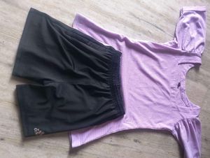 Adidas Black Running Shorts and tshirt