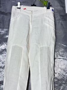 Classic White Linen Pants