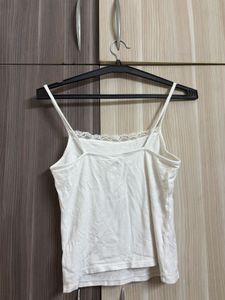 40 H&amp;M LACE TRIMMED SLIP TOP