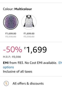 Geometric Reflective Backpack