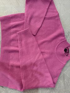 Pink Mock Neck Sweater