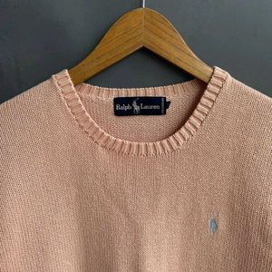 Ralph Lauren Pink Sweater Unisex | XL