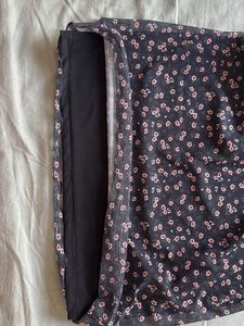 Cute Floral Mesh Mini Skirt