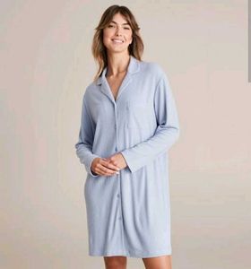 Soft Blue Striped Pajama Shirt