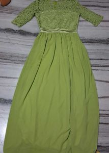 Stunning Lime Green Anarkali Gown
