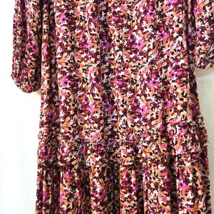 Boho Floral Print Maxi Gown