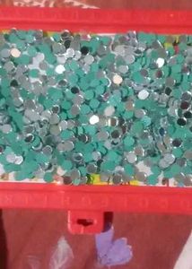 Sparkling Teal &amp; Silver Confetti Art 5Mm 1200 pcs
