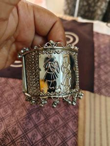 Ethnic Silver Oxidized Bangle Bracelet